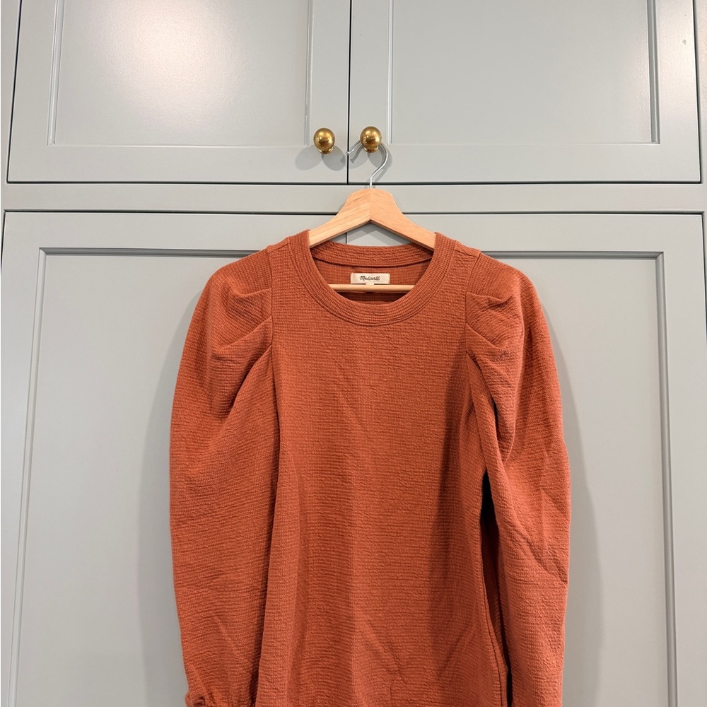 Madewell Rust Textured Top